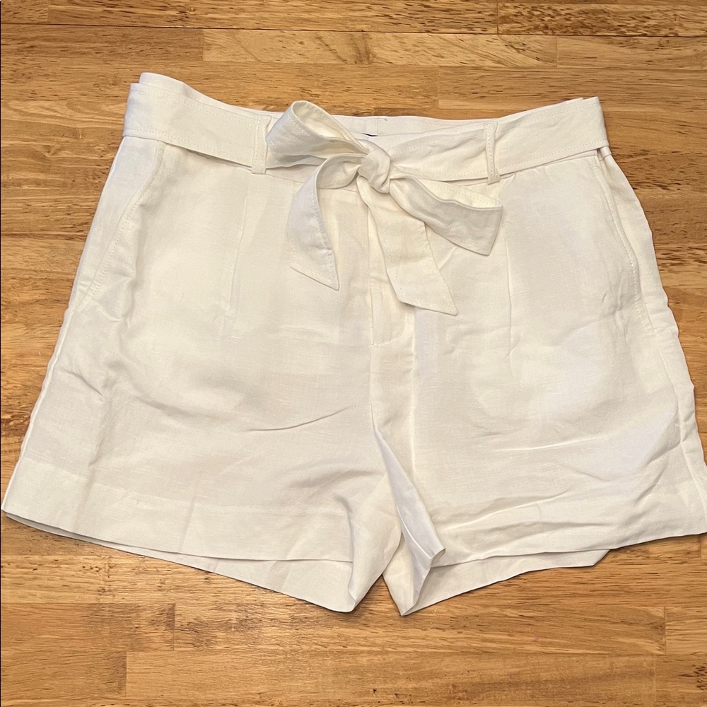 Banana Republic White Linen Shorts